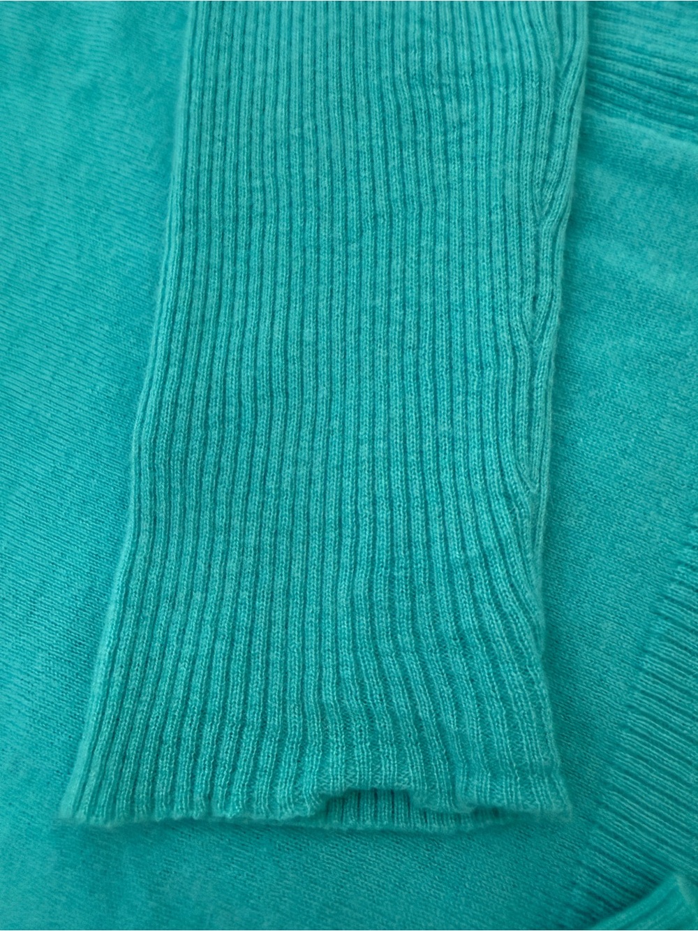 Tory Burch Cashmere Cardigan Gold Logo Buttons Tiffany Blue Size Small - Picture 13 of 13